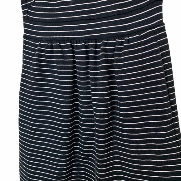Madewell Black White Striped Fit And Flare Dress - Picture 5 of 10